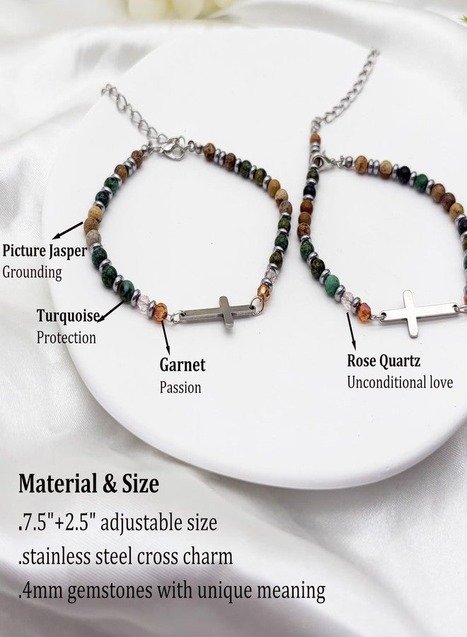 OVIFICEA Friendship Gifts Cross Bracelet for Women, Christian Gifts for Sister in Christ, Charm Bracelets for Best Friend, Daughter,Granddaughter, Mom on Birthday Christmas Baptism Easter Graduation - Image 4